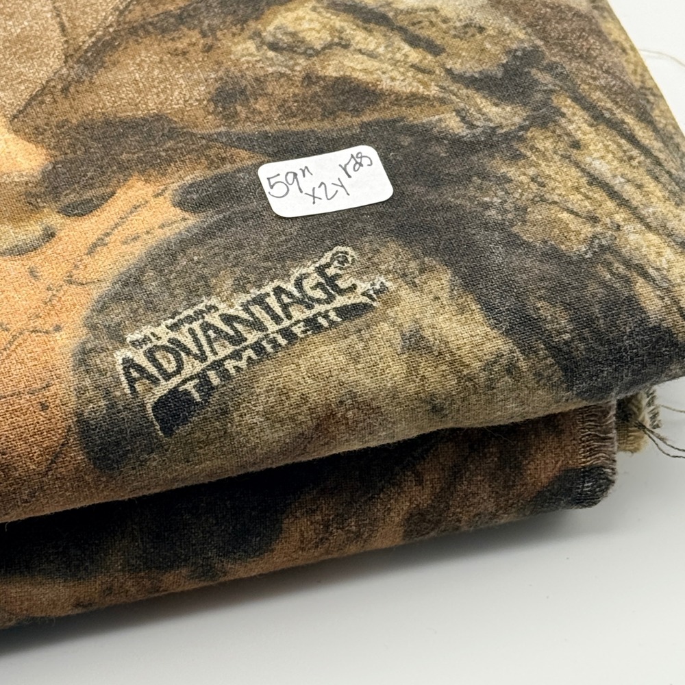 Vintage Advantage Timber Camo Fabric 59" x 2 Yards Hunting Camouflage Brown